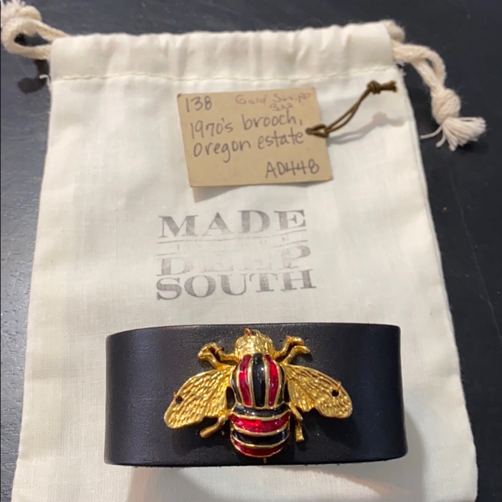 Vintage Made in the Deep South vintage bee cuff